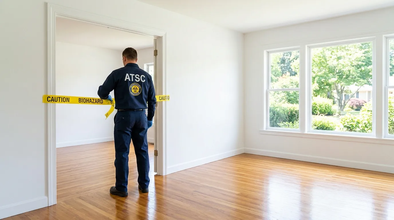 Certified biohazard cleanup crew performing Crime Scene Cleanup in Annandale